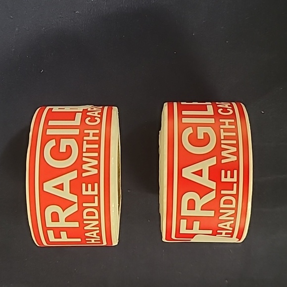 Fragile Handle With Care stickers 2 rolls. Total of 240 stickers. New - Picture 1 of 4